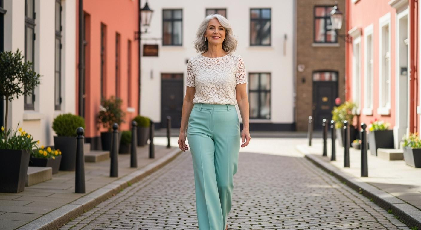 Neither palazzo pants nor skinny jeans: the wide-leg style women over 60 choose for spring