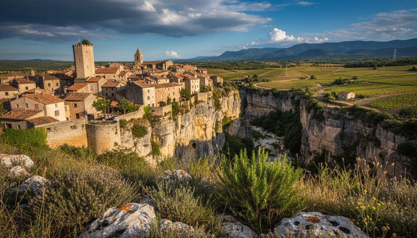 Forget Carcassonne where entry costs and Minerve keeps 1210 Cathar siege ruins free