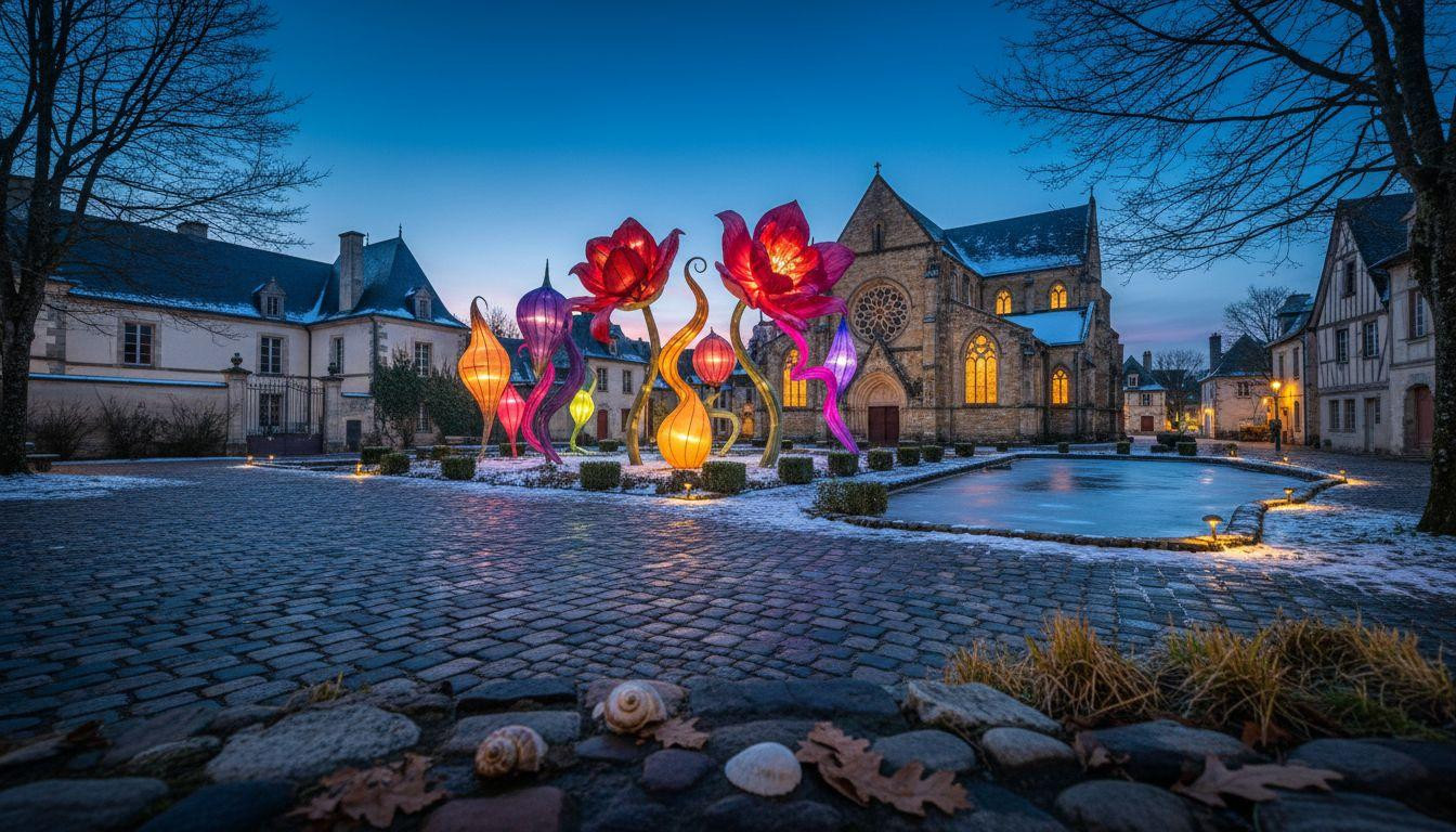 7 medieval villages light winter nights with silk lanterns glowing through February