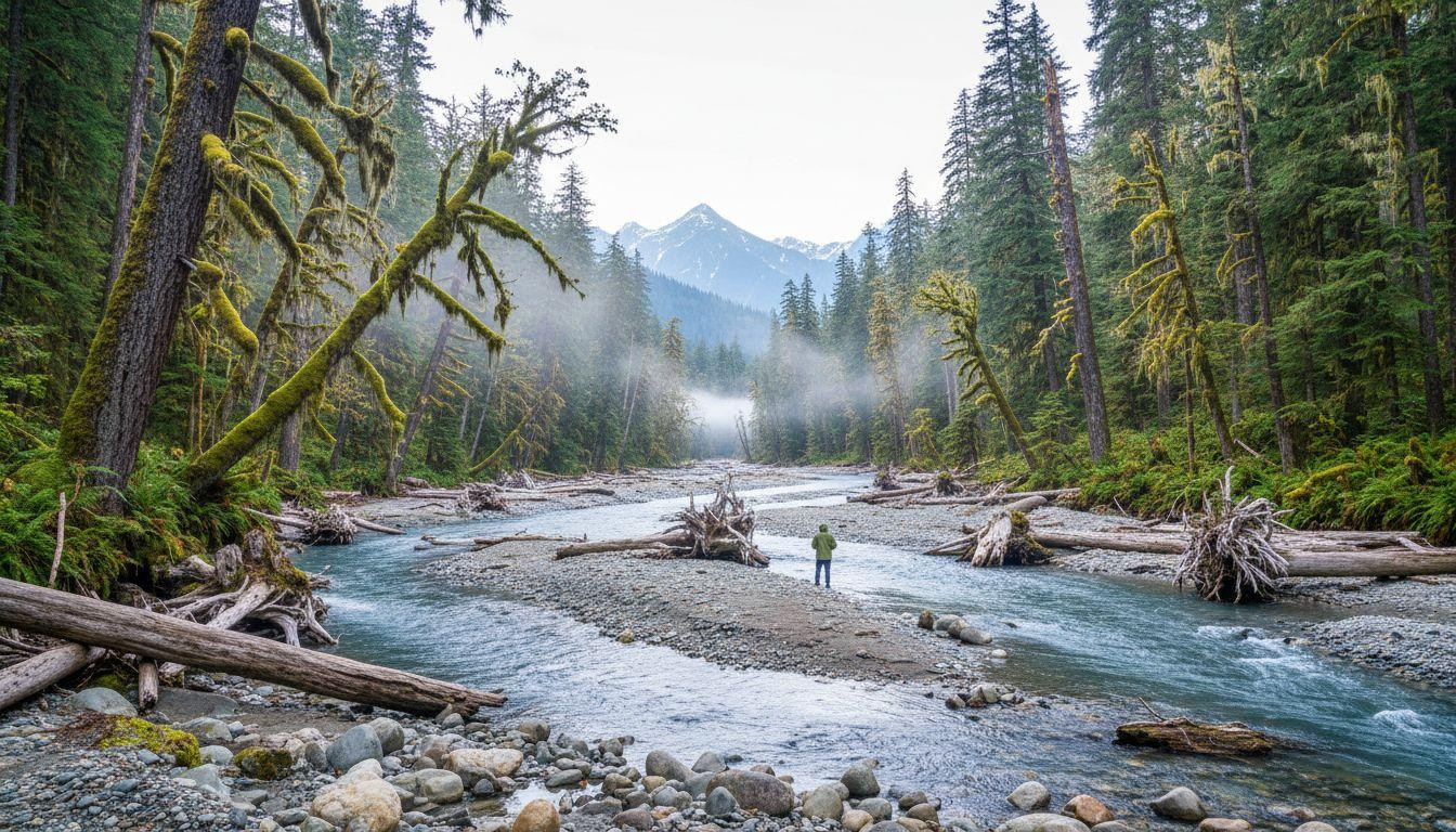This Olympic rainforest hides behind a waist-deep glacial river ford few attempt