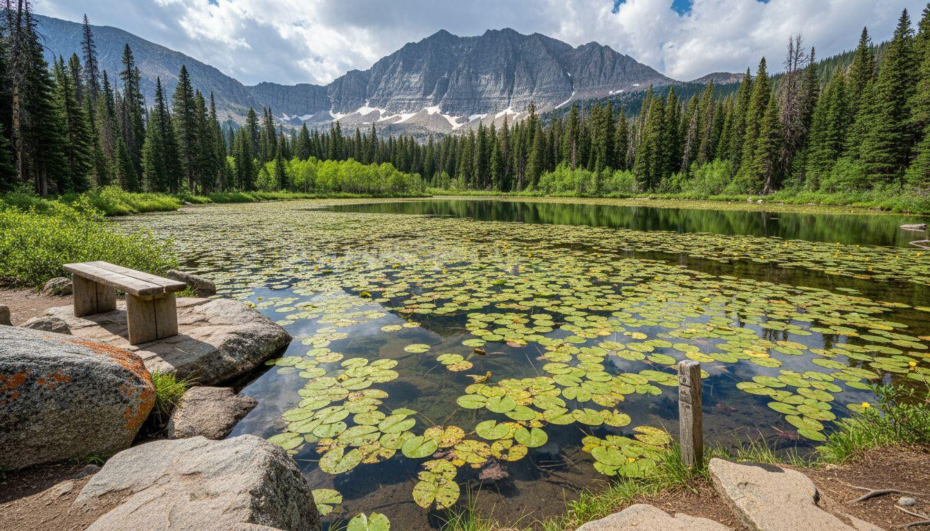 Better than Dream Lake where crowds hike 1.1 miles and Nymph Lake keeps lily pads at 0.5 miles