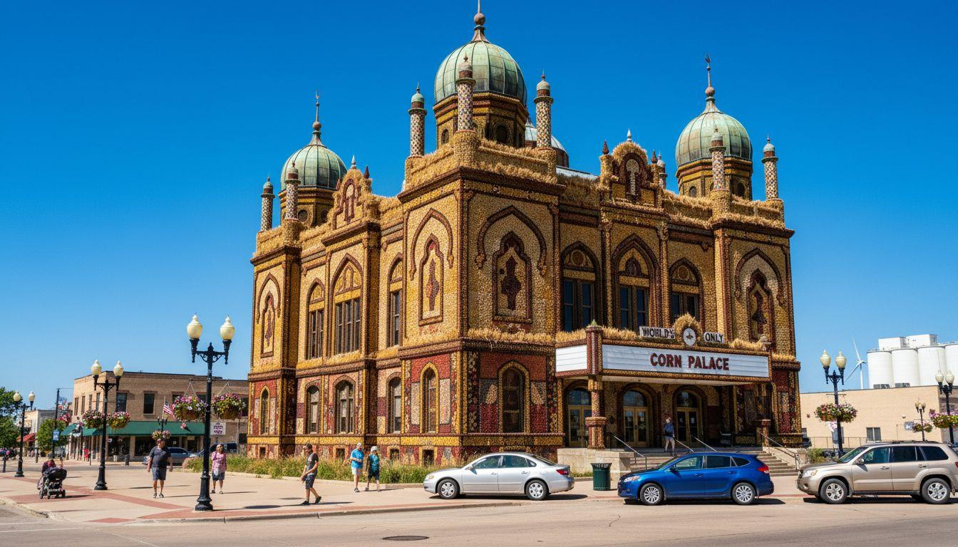 This South Dakota arena gets redecorated with 275,000 ears of corn every single year