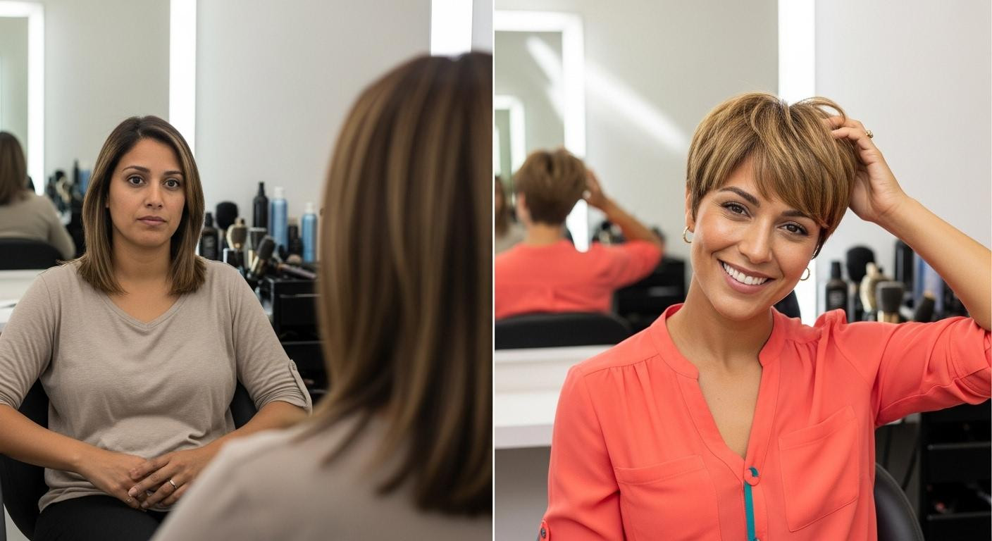 I tried the rounded French pixie fringe for 10 days and my jawline softened 30% by day 5