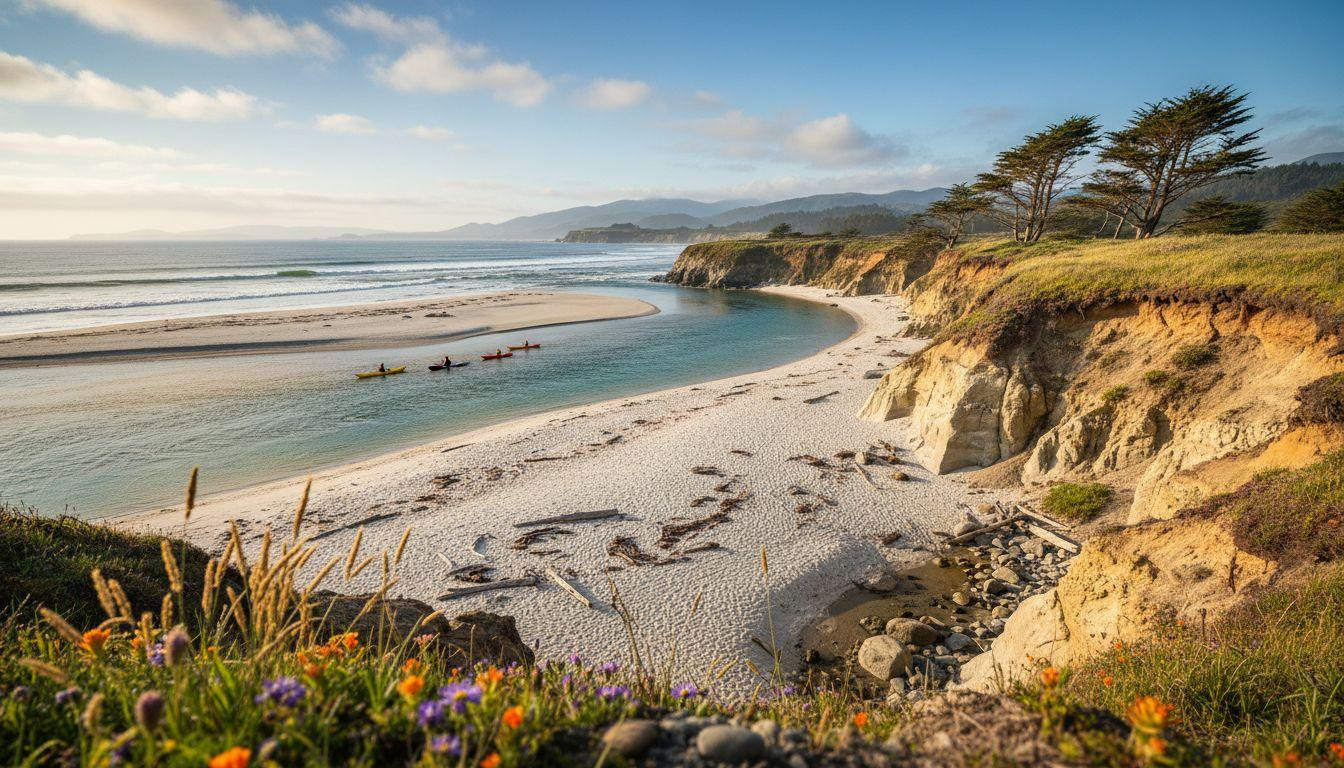 This California river mouth stays fog-free while Big Sur drowns in gray
