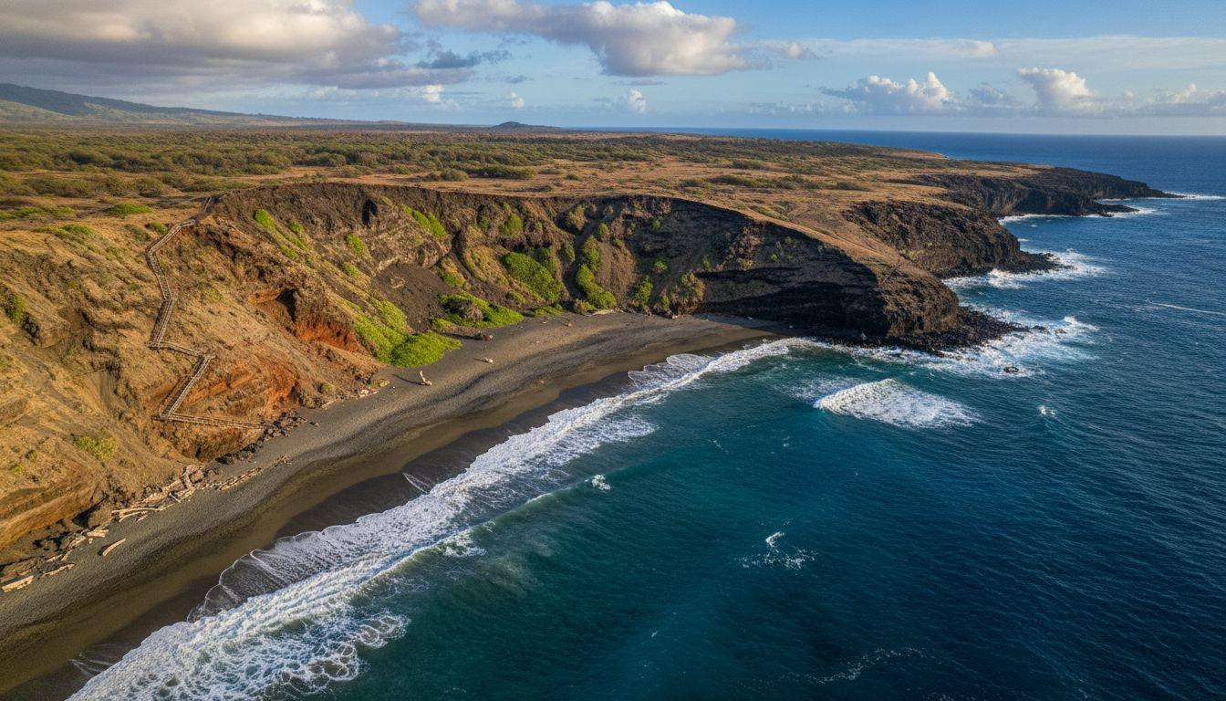 12 green sand zones where olivine crystals glow against Pacific blue on a 5 mile hike