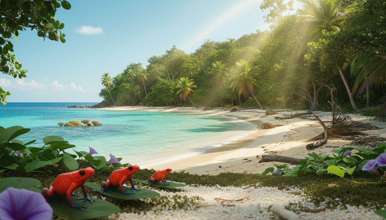5 Bastimentos zones where red frogs hop across empty Caribbean sand