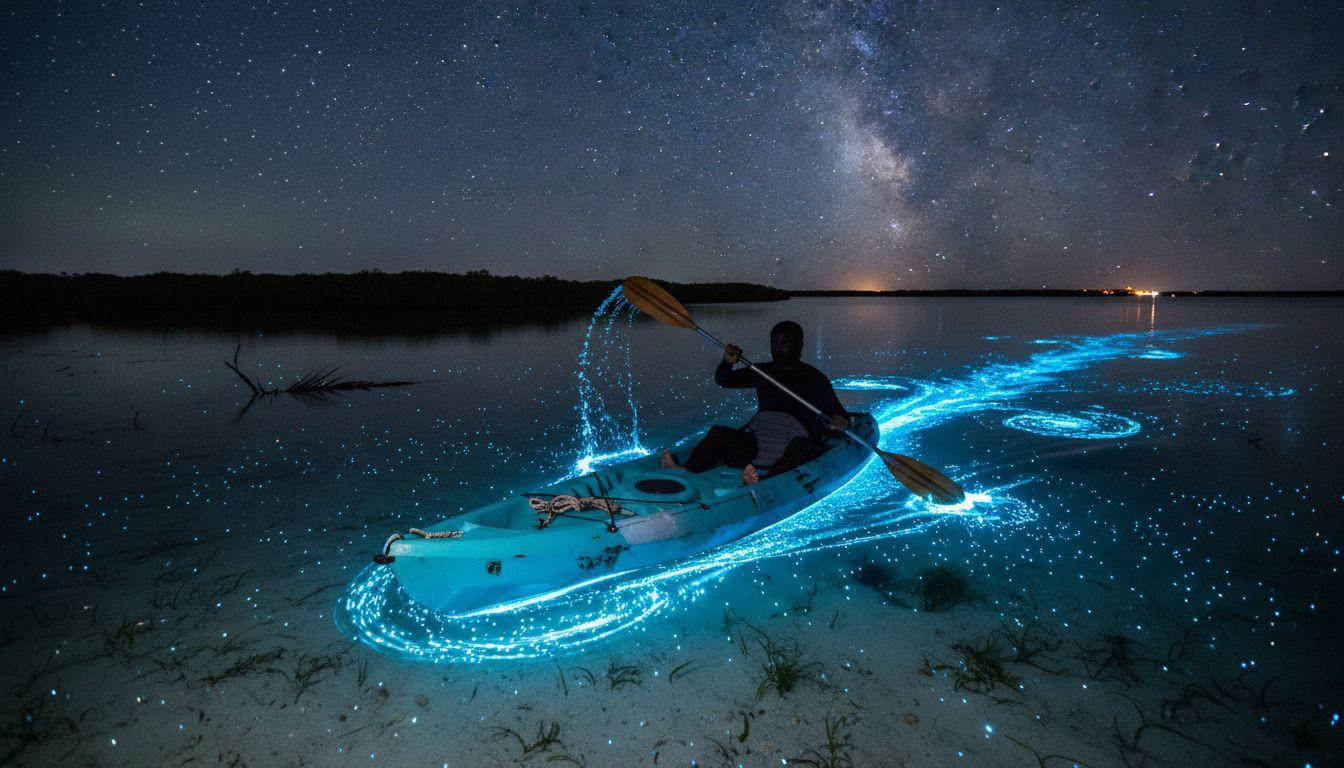 This Mexican island turns Caribbean water electric blue when you paddle at night