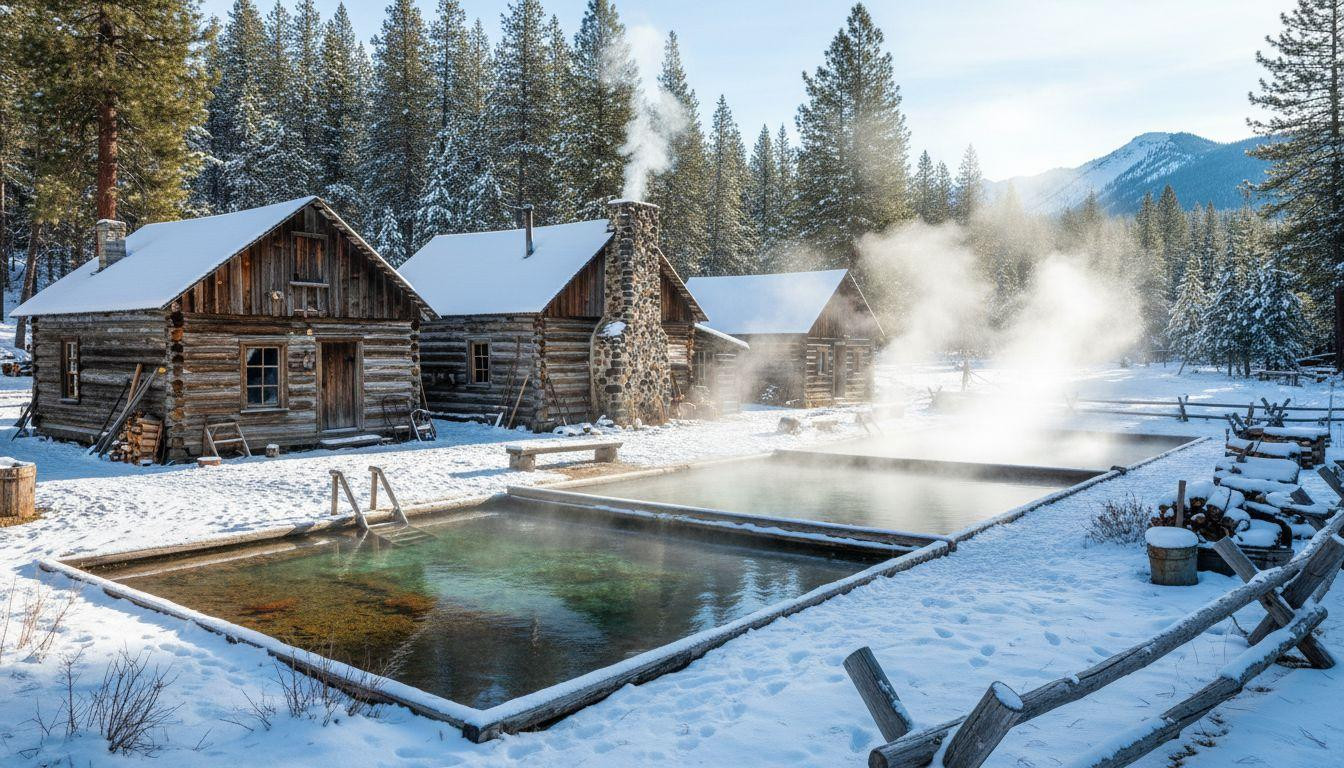 Forget Gold Fork where day passes cost $15 and Burgdorf keeps 1870s log cabin soaking for overnight silence