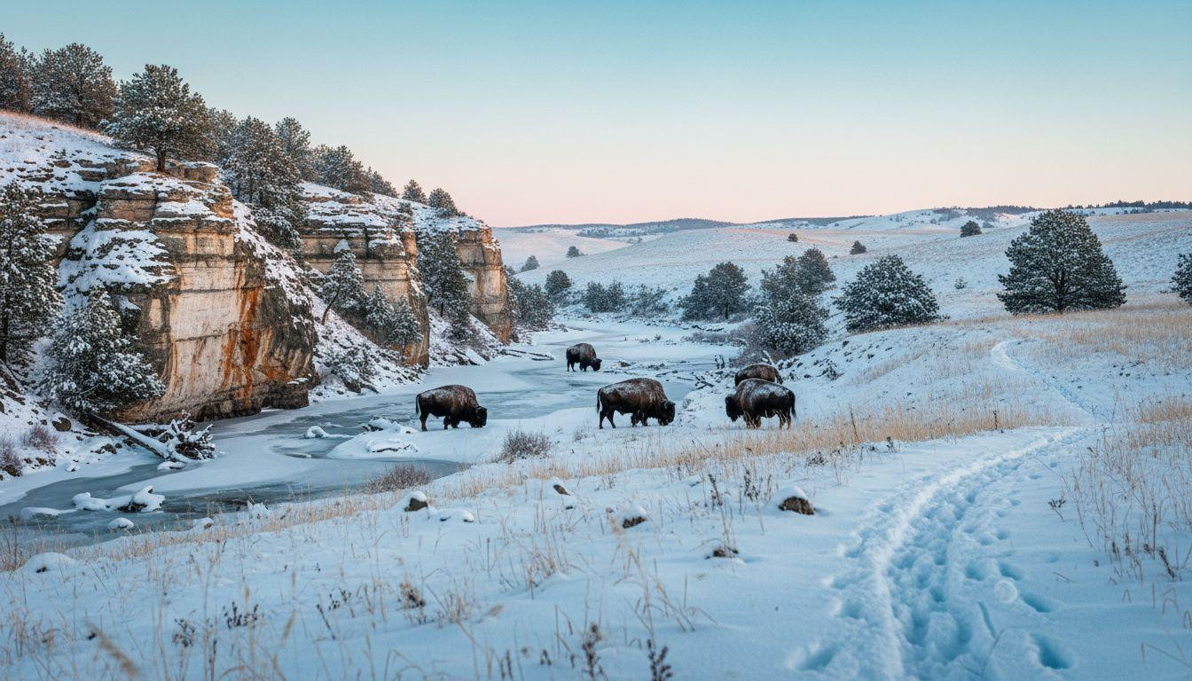 Better than Black Elk Peak where 70 hikers wait and Wind Cave's canyon snowshoe routes stay empty for free