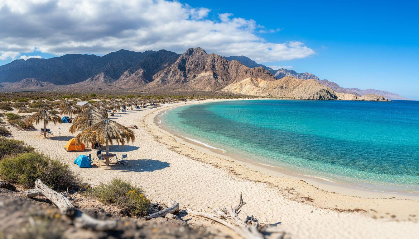 This Baja beach glows electric blue at night where $10 camps keep Avatar water empty