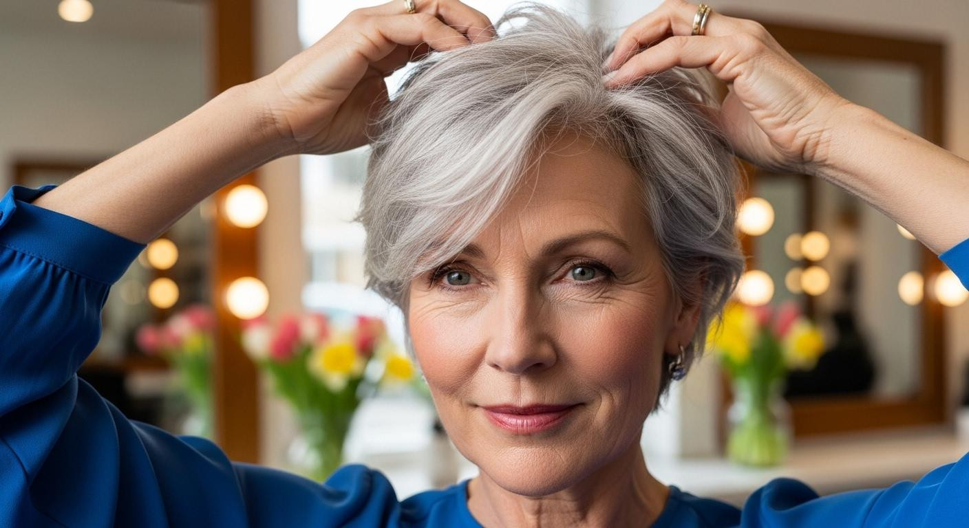 Salons charge $180 for gray blending yet these 5 pixie cuts celebrate silver at zero cost