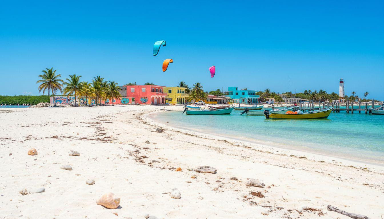 Better than Tulum where hotels cost $300 and El Cuyo keeps kite beaches for $75