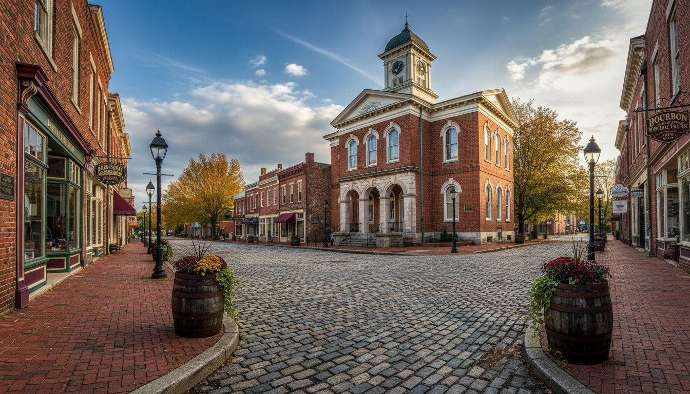 This bourbon town froze 279 Federal buildings where 11 distilleries age whiskey 40 minutes from Louisville