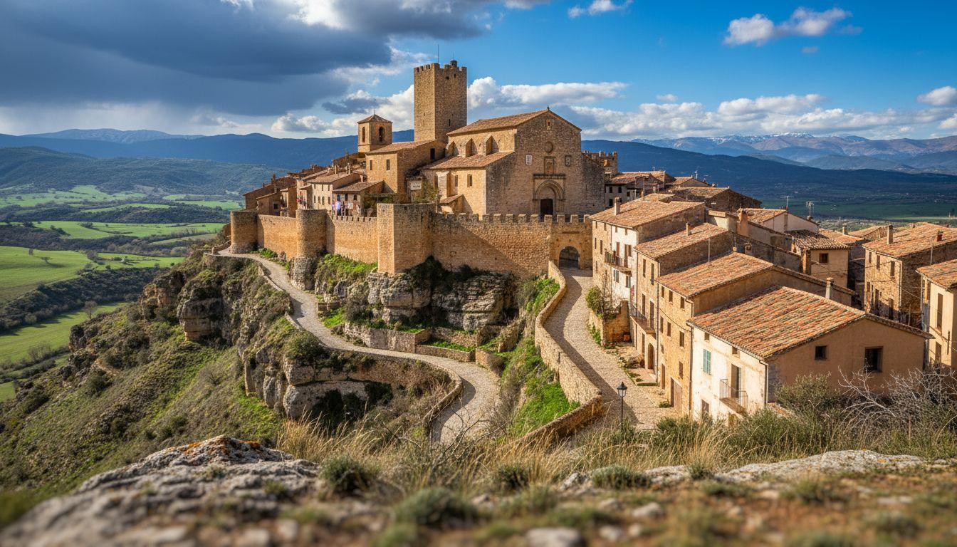This Spanish village crowns a ridgeline where 498 locals guard a king's birthplace