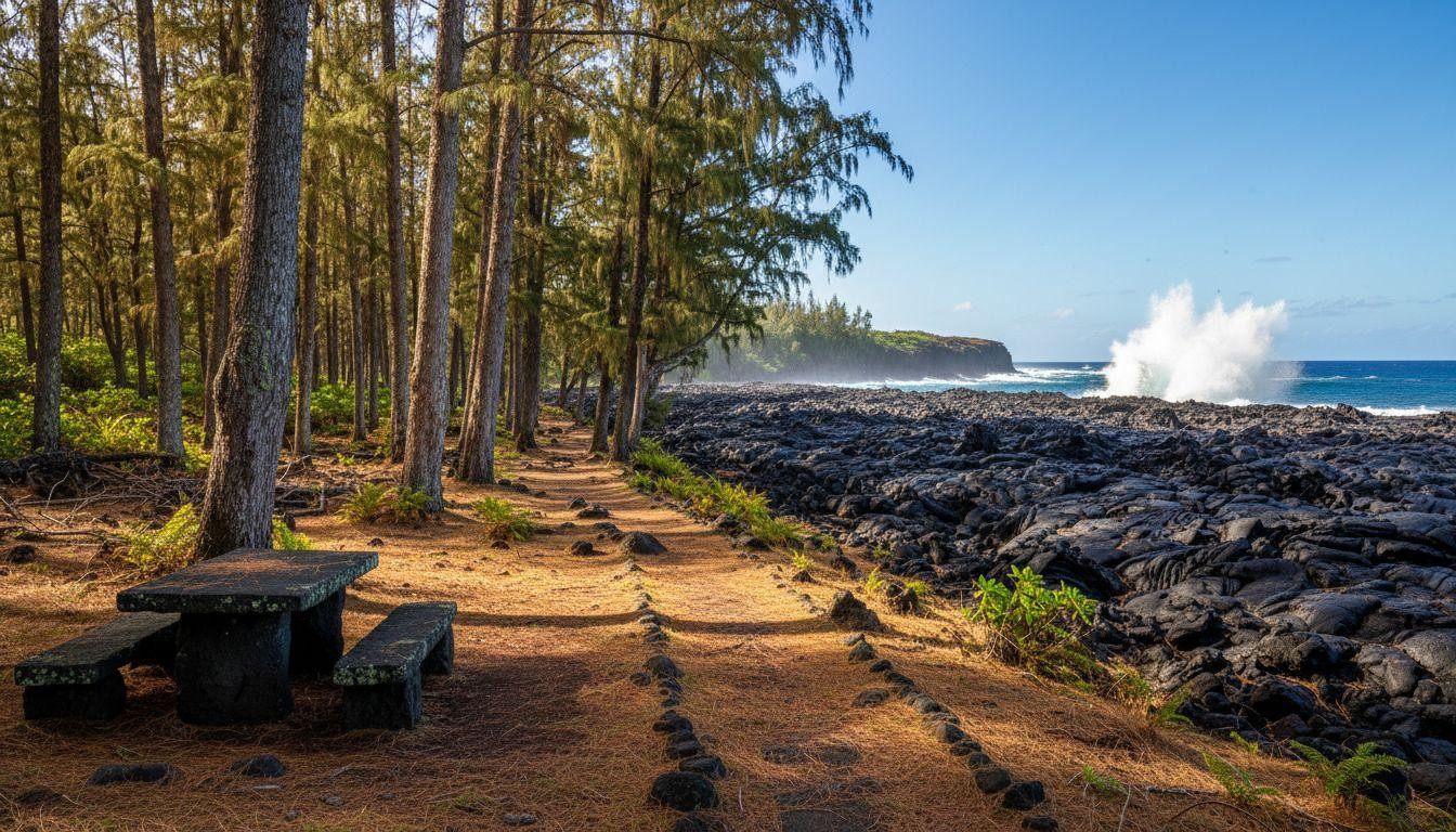 This Hawaii park walks ancient trails through ironwood silence to 2018 lava fields