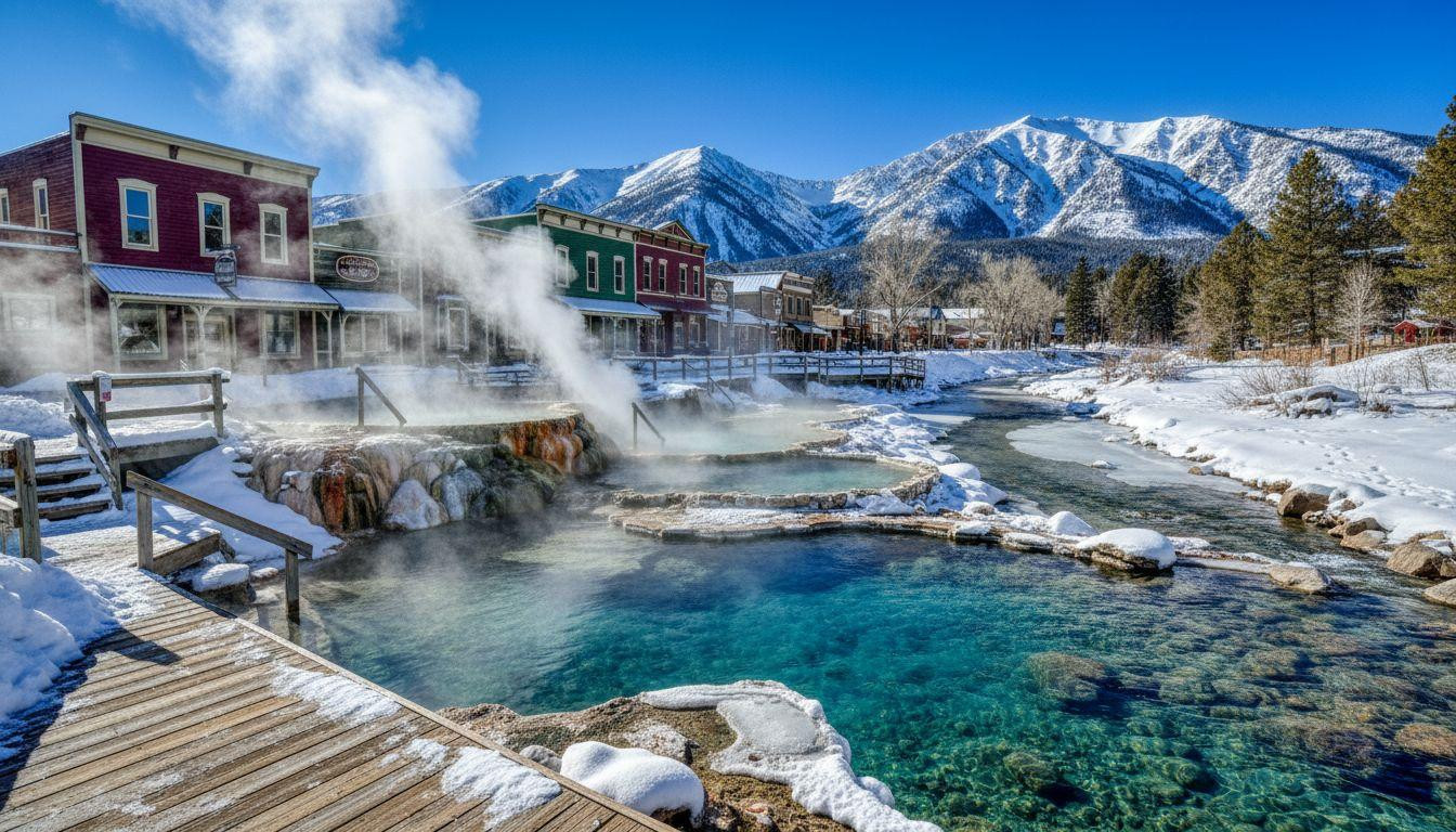 This Colorado town soaks in 104°F springs while snow falls at 7,040 feet