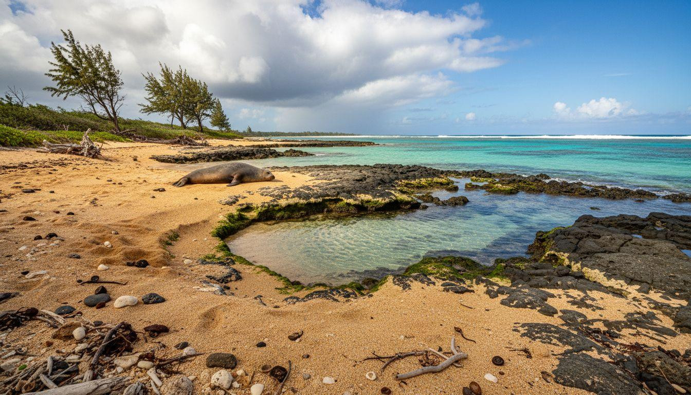 This Kauai beach hides monk seals resting beside octopus-filled tidepools