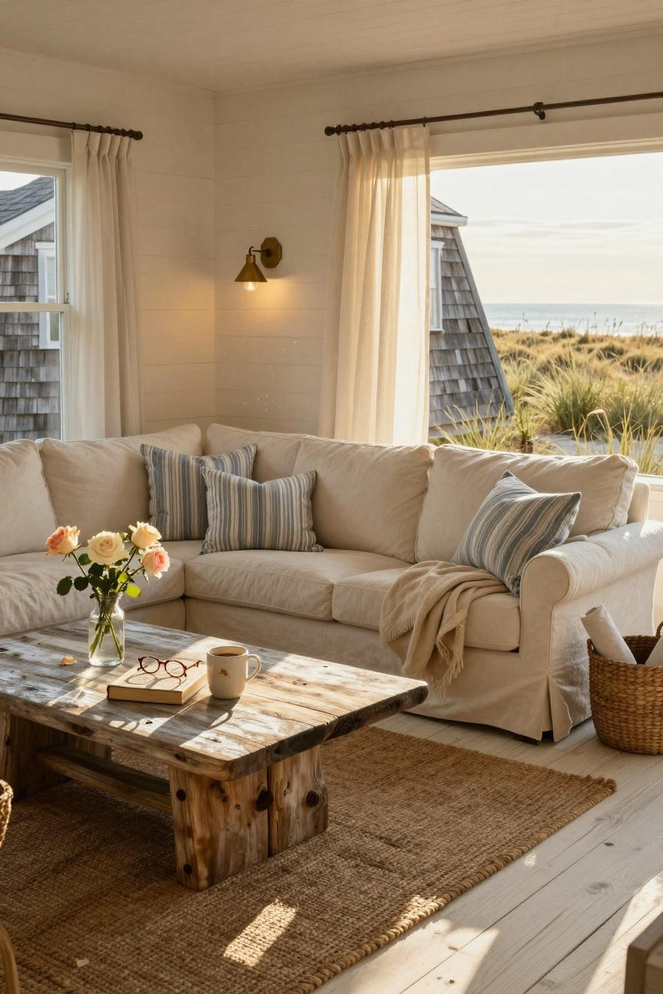 Beachy Living Room from seated perspective