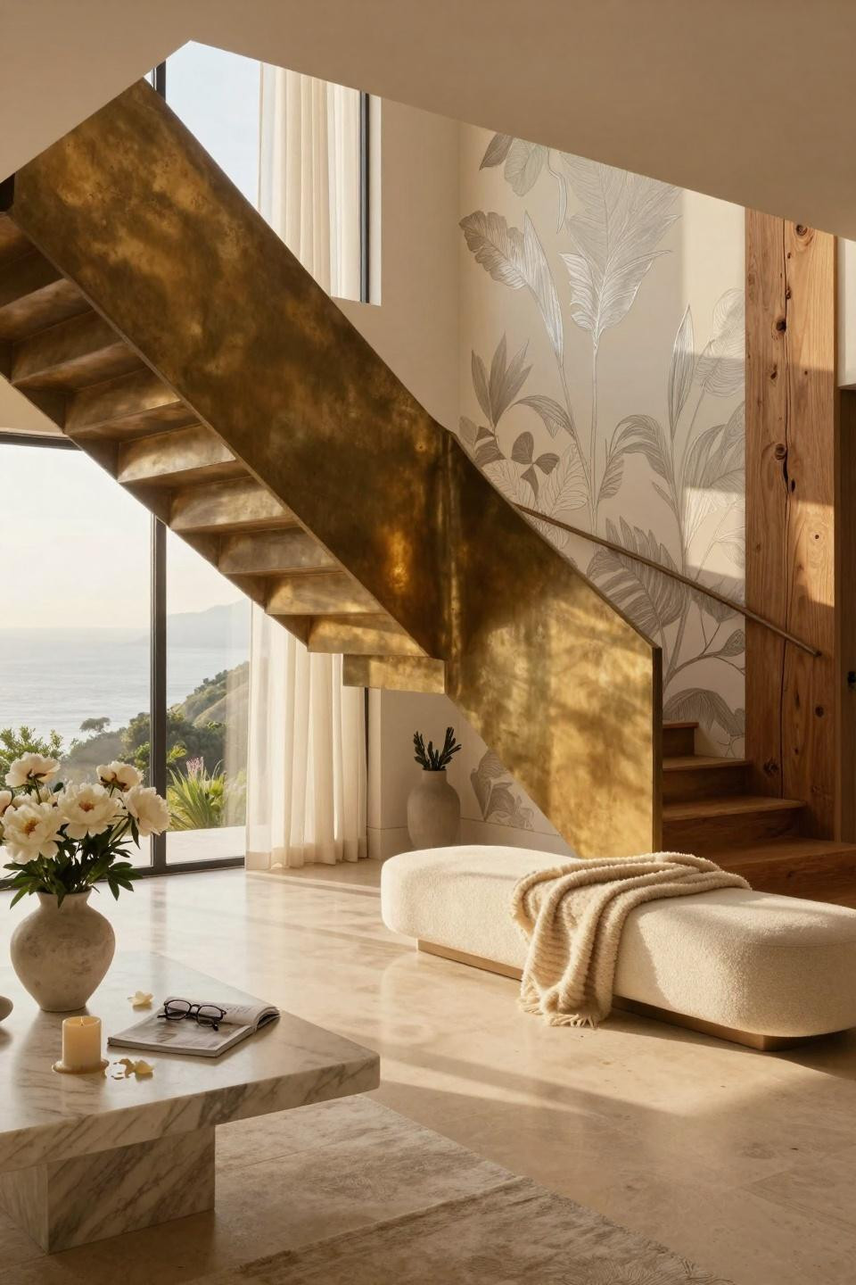 Bloxburg Mansion Ideas - coastal mansion entry hall