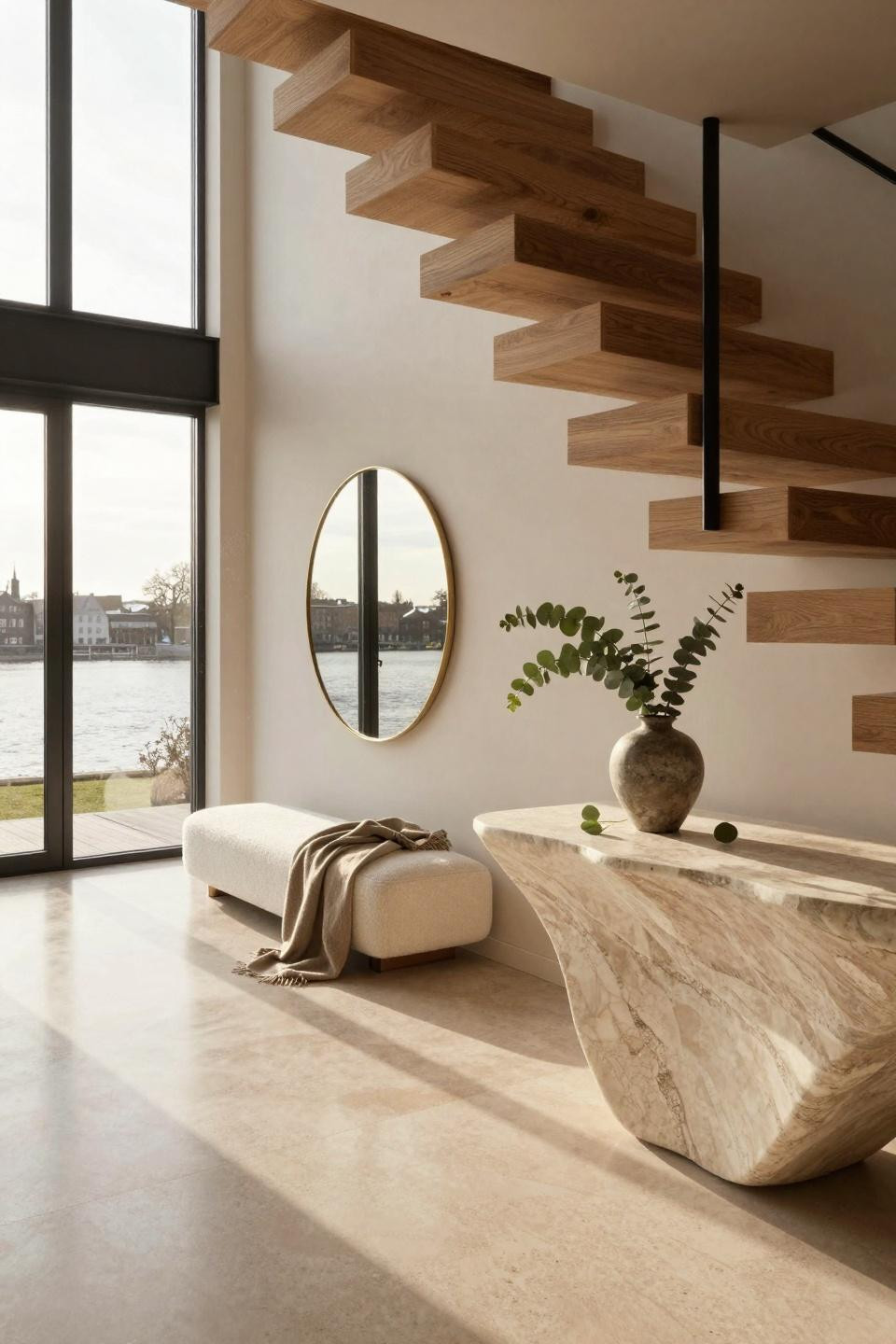 Bloxburg Mansion Ideas - Scandinavian entry design