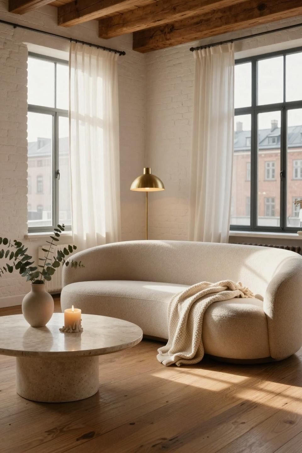 Bloxburg Mansion Ideas - cozy minimal lounge space