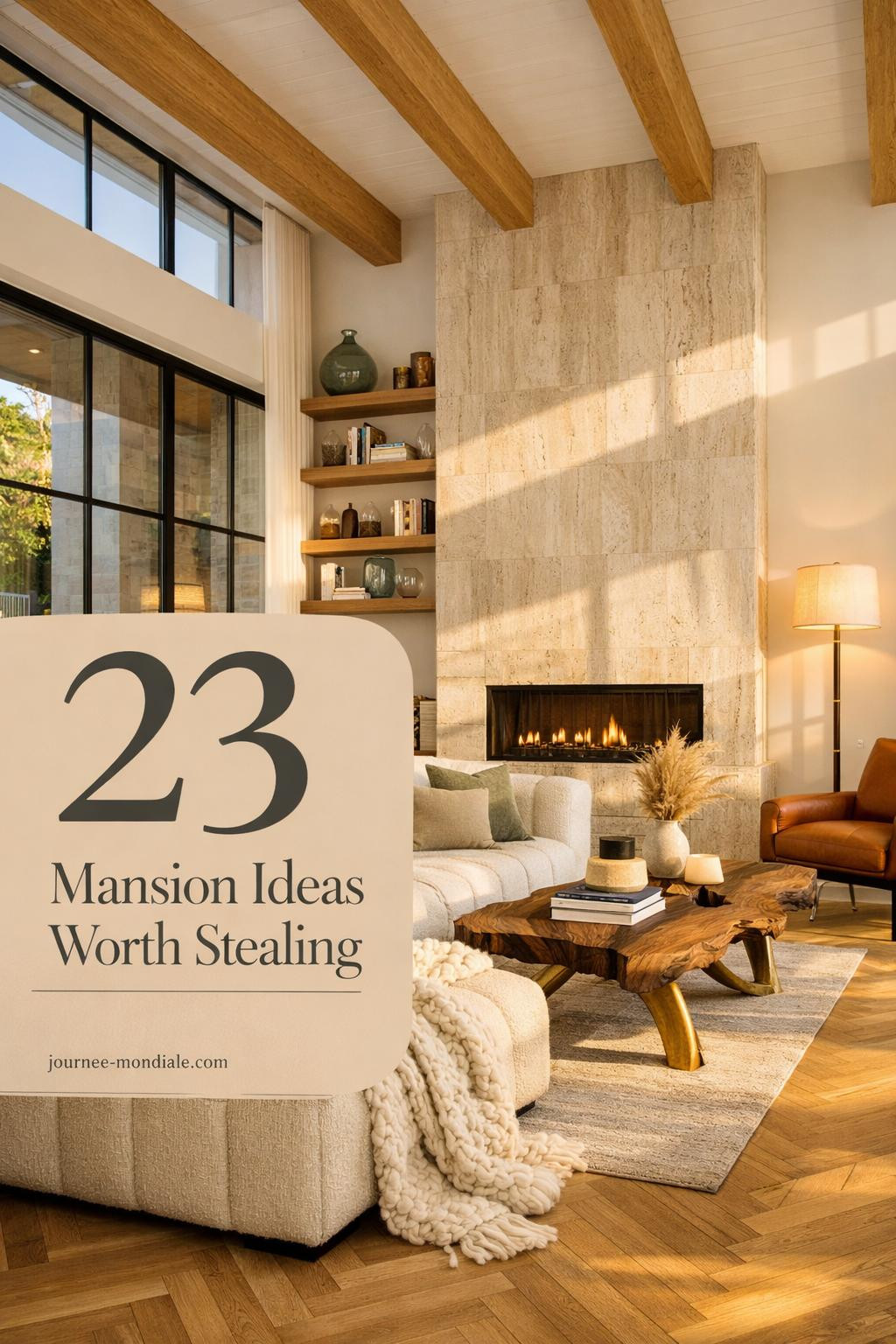 Stunning modern Bloxburg mansion exterior featuring white contemporary architecture, geometric design, palm trees, and luxurious landscaping with sleek outdoor lighting