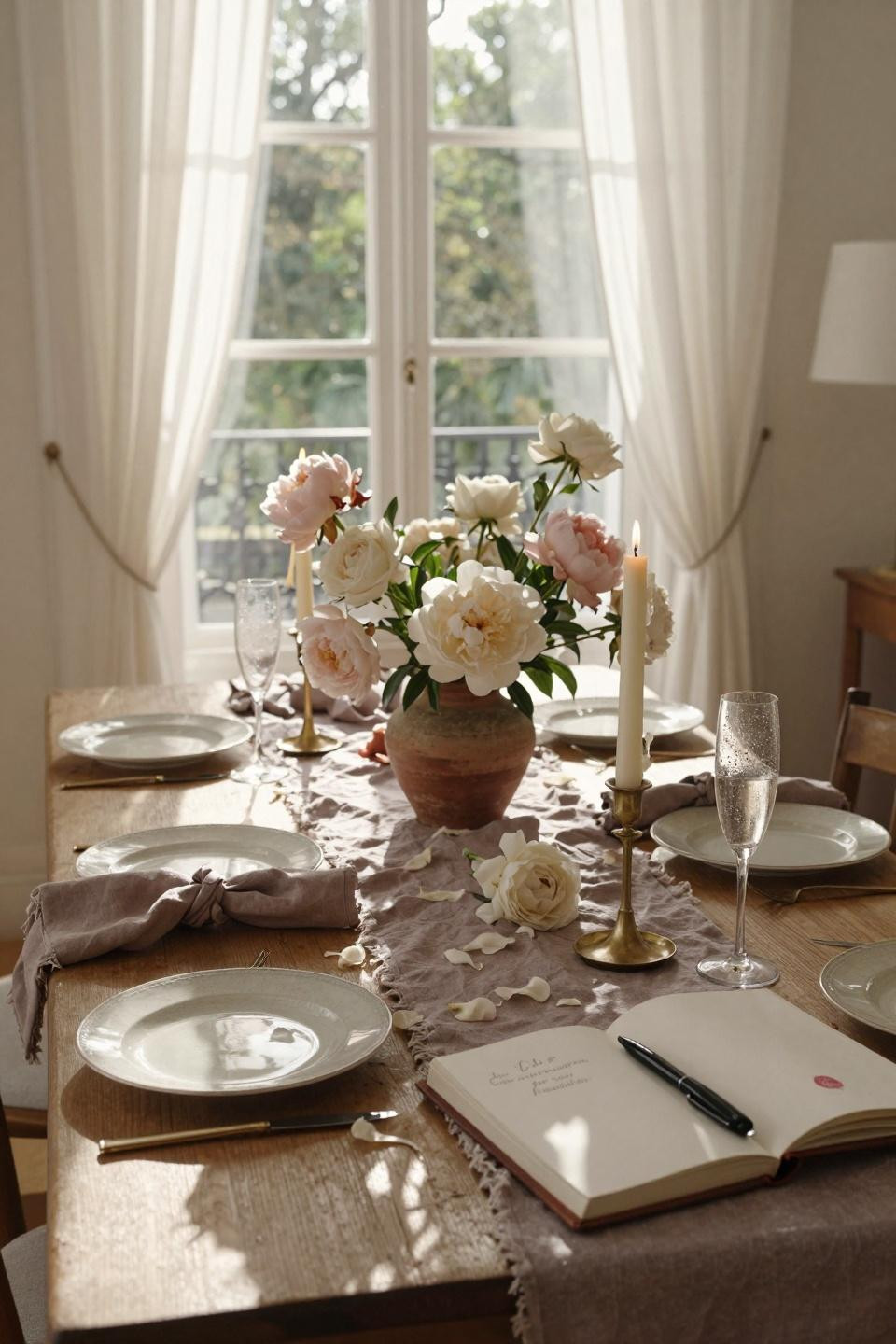 couples shower ideas bride table with vintage porcelain and roses