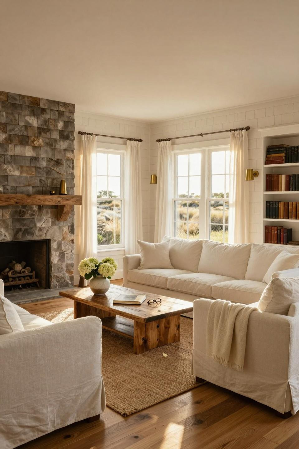 Classic southern home decor - coastal style living space