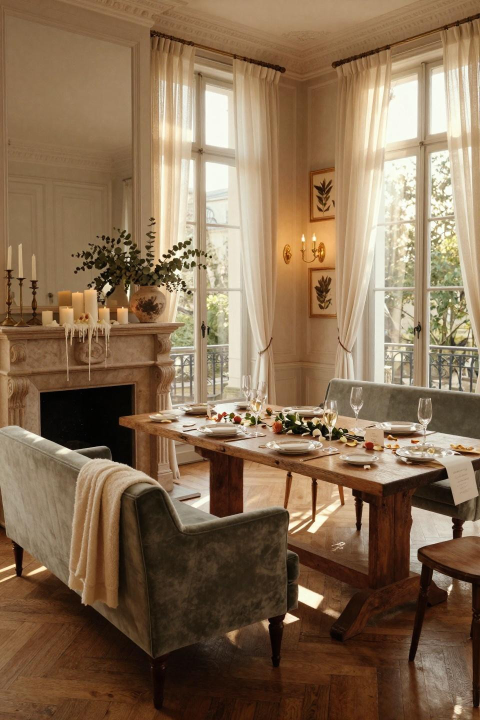 couples shower ideas coed celebration with fireplace and velvet settee