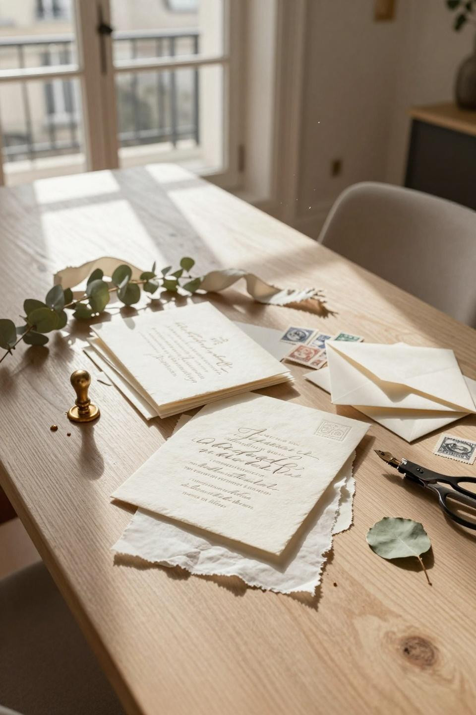 couples shower ideas invitation with letterpress and wax seal