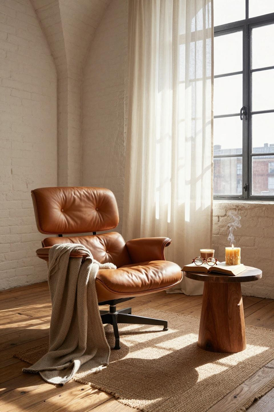 rest corner ideas - comfortable reading nook at natural height