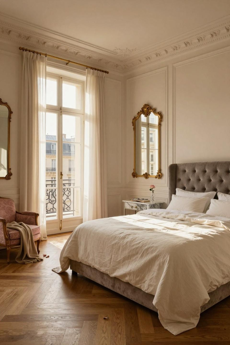 Luxurious bedrooms master romantic with architectural ceiling details
