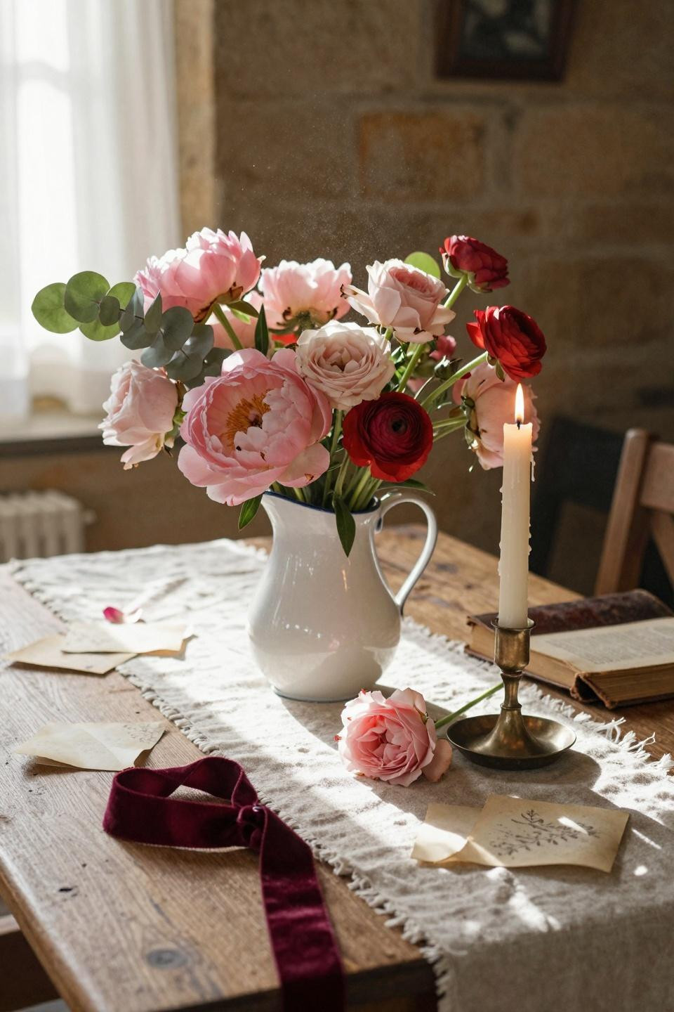 Valentines decorations for home with dough bowl