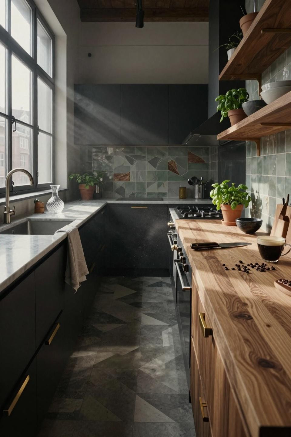 Galley Kitchen Ideas - double galley with facing counters