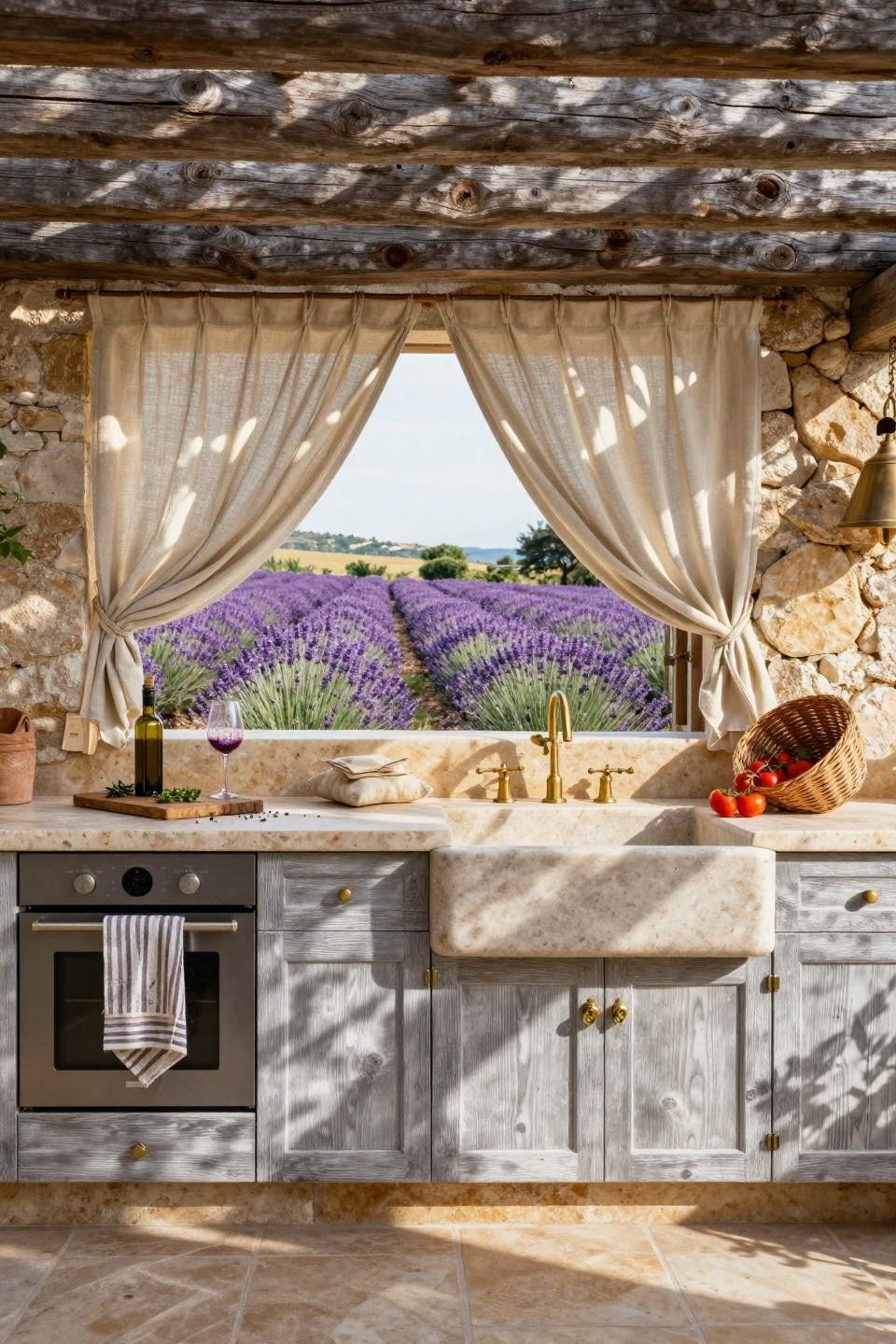 Backyard Outdoor Kitchen - garden-integrated design