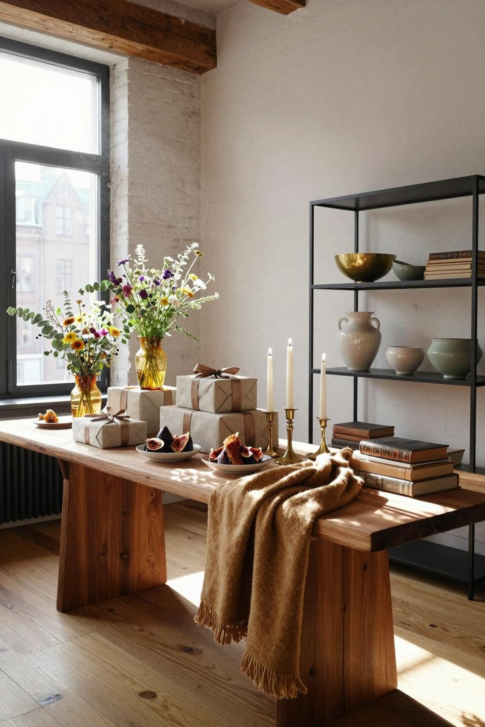 house warming party ideas - minimalist gift display area