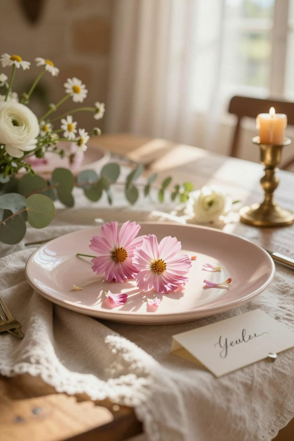 Love Is In Bloom Bridal Shower - Blush ceramic detail