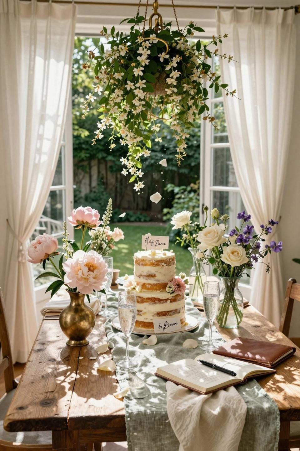 Love Is In Bloom Bridal Shower - Parisian courtyard baby shower