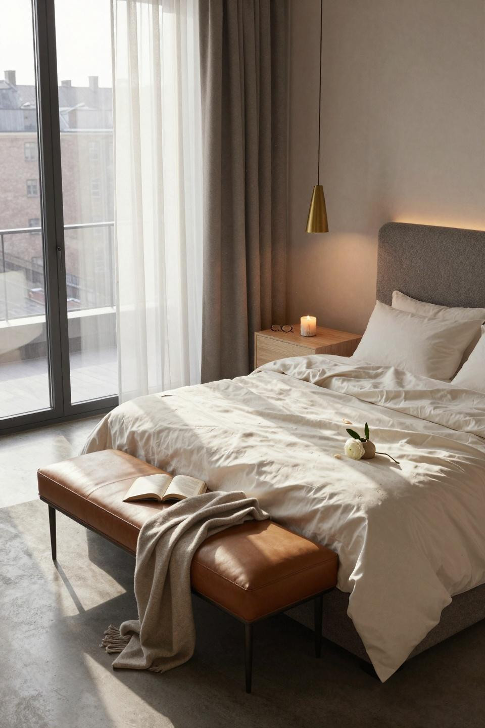 Luxurious bedrooms master romantic with modern Scandinavian style