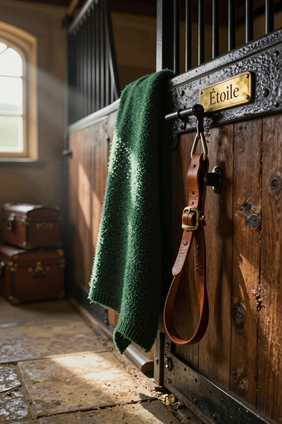 Luxury Horse Stables - closeup stall hardware detail