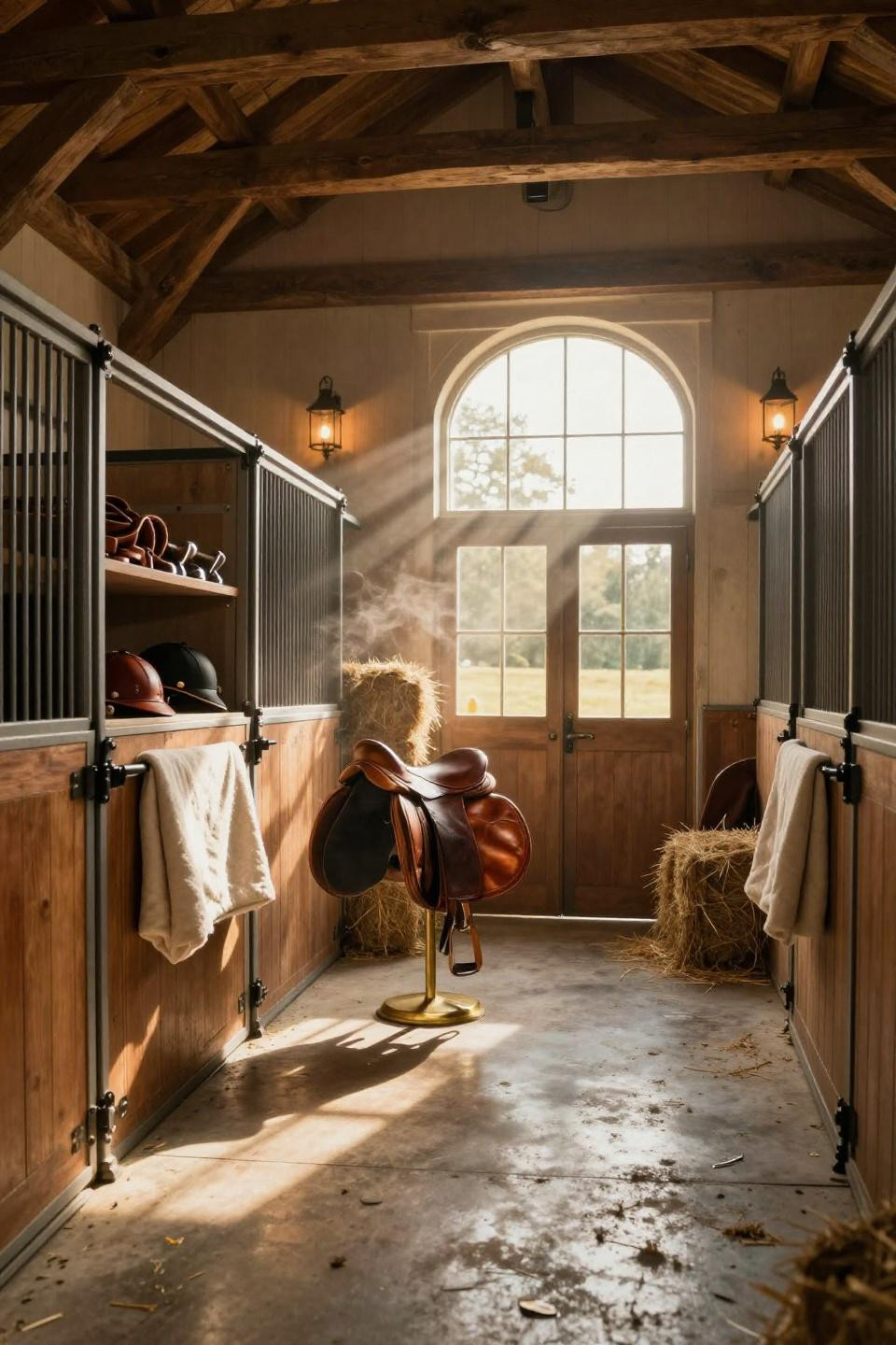 Luxury Horse Stables - Cotswold facility tack room