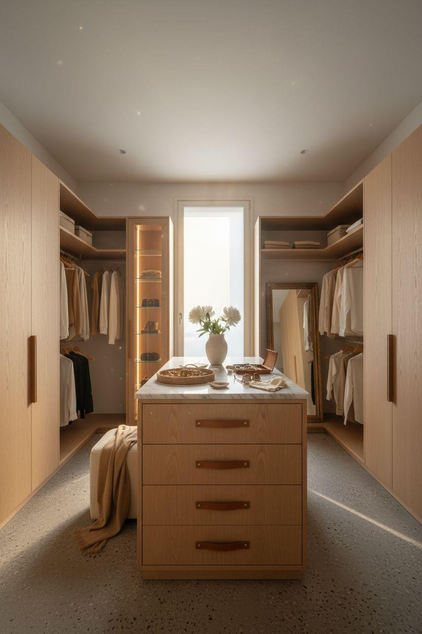 Master closet design with Italian craftsmanship