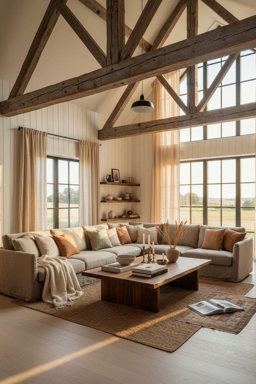Modern Barn House with soft natural lighting