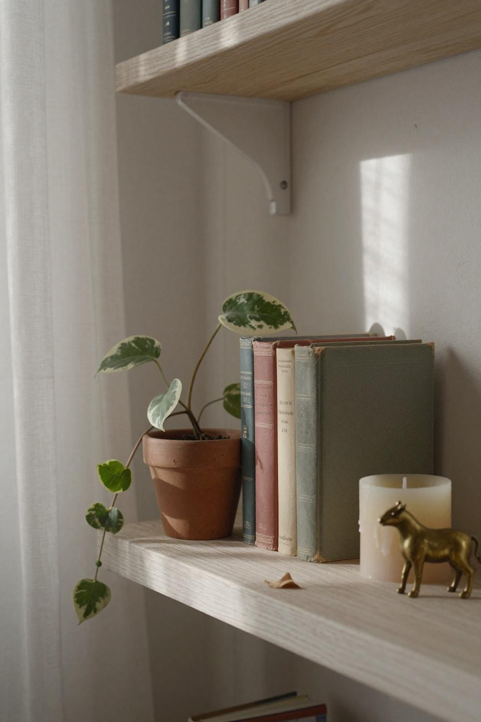 Nursery Bookshelf close-up styling