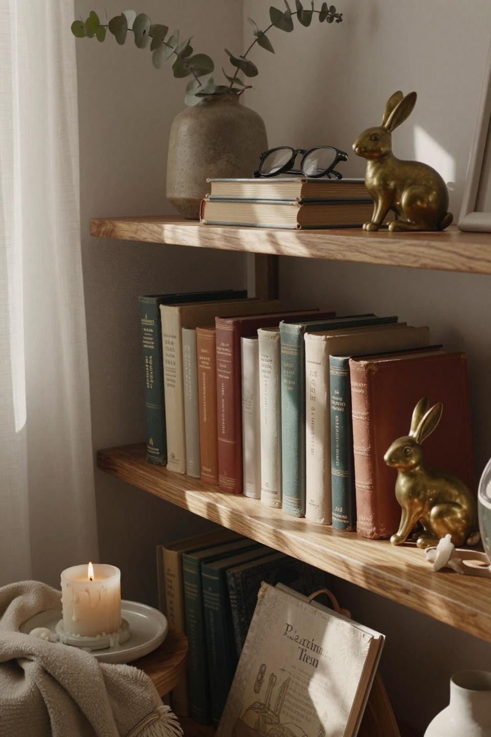 Nursery Bookshelf walnut wood