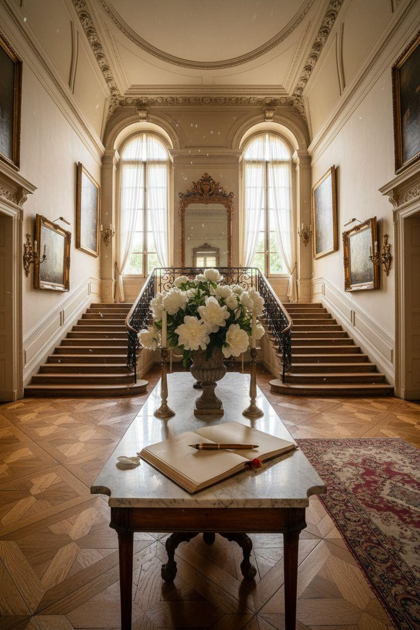 Mansion aesthetic European villa entrance hall