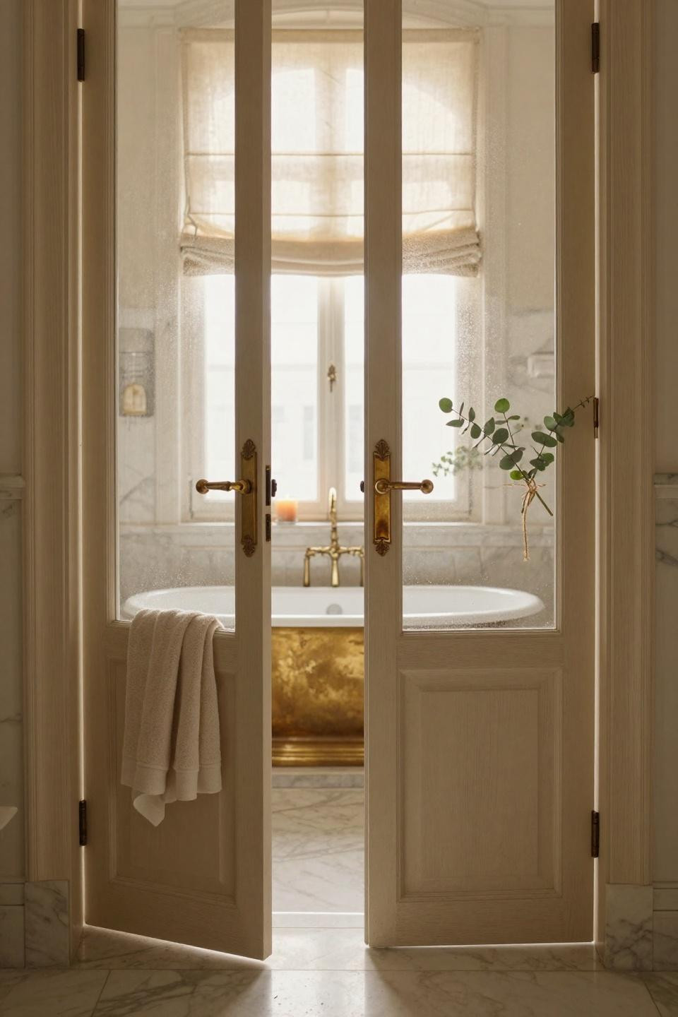 Pocket doors bathroom double doors with carved oak frames