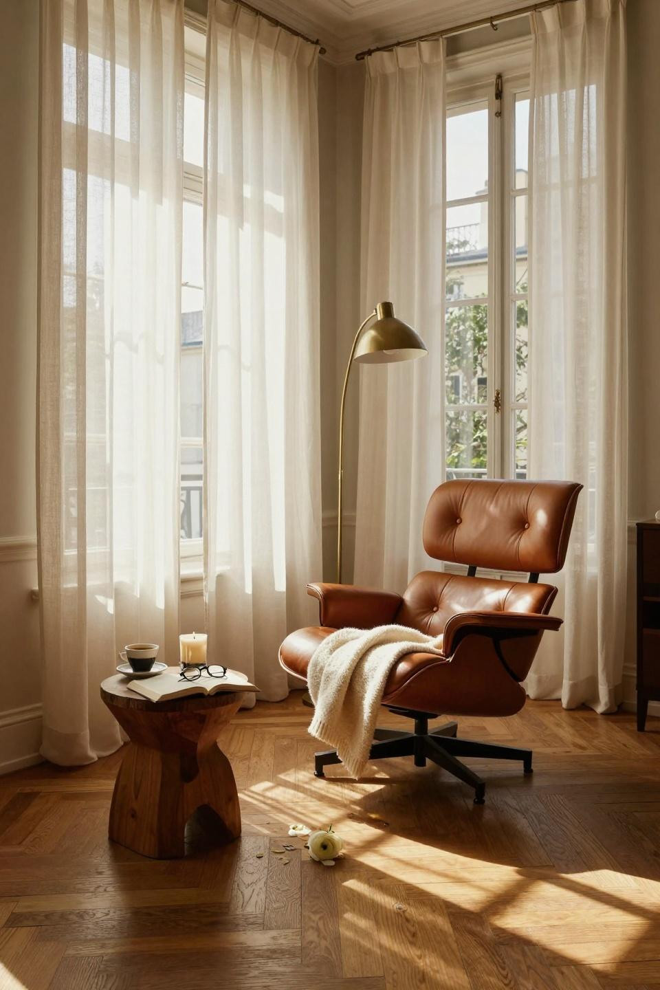rest corner ideas - French window corner with architectural details