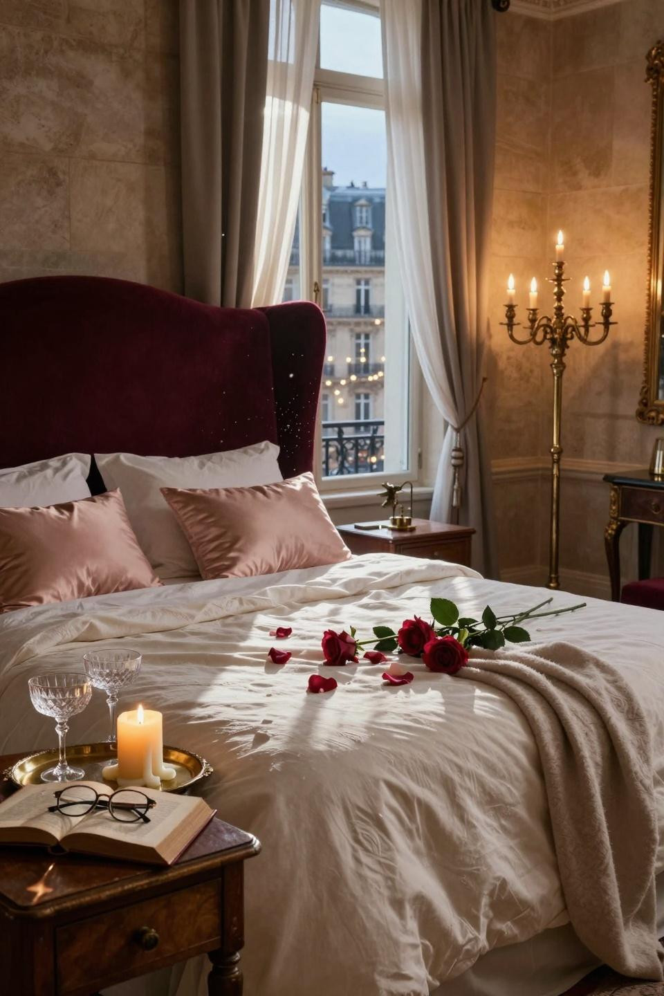 Valentines Day Decorations Restaurant - luxurious hotel bedroom styling