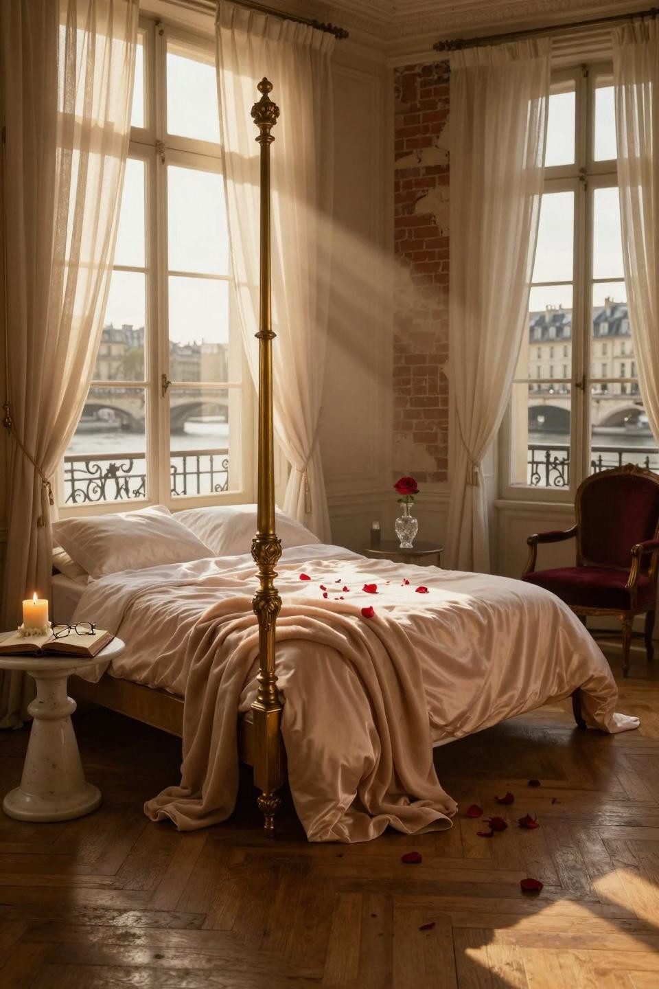 Valentines Day Decorations Restaurant - romantic hotel suite setup